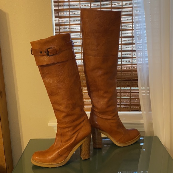 L’Autre Chose Italian Leather Vintage Tall Boots - Picture 6 of 12
